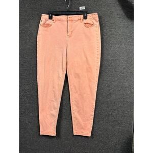 Liverpool The Relaxed Ankle Skinny Jeans Womens Size 14/32 Peach Pink High Rise